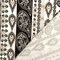 White-Black-Beige Paisley Stripe Printed Rayon Stretch Jersey Knit Fabric By the Yard